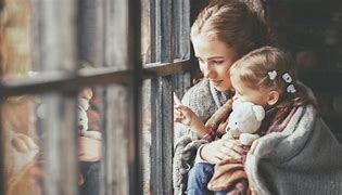 Image result for Mother Protecting Child Rain