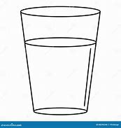 Image result for A Glass Filled with Water Outline