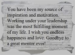 Image result for Fare Well Message to Mentor