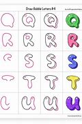 Image result for How to Draw Bubble Letters