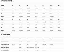 Image result for Specialized Clothing Size Chart