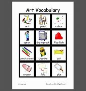 Image result for Art Kindergarten Vocabulary