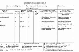 Image result for RFU Risk Assessment Template