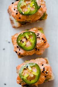 Image result for Crispy Rice Spicy Salmon