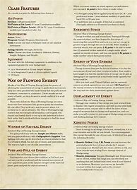 Image result for Monk Dnd 5E Homebrew