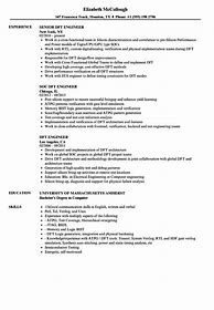 Image result for VLSI Engineer Resume Template