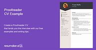 Image result for Proofreader CV