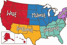 Image result for United States 4 Regions Map