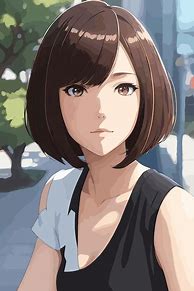 Image result for Anime Girl with Brunette Hair