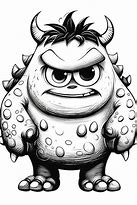 Image result for Easy Cartoon Monster Drawing