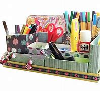 Image result for DIY Cardboard Box Desk Organizer