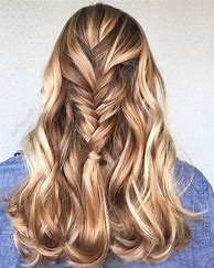 Image result for Wavy Brown Hair with Blonde Highlights