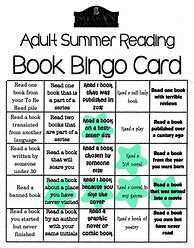 Image result for Adult Summer Reading Book Bingo