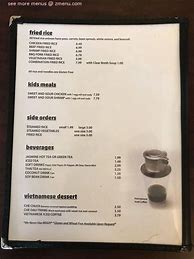 Image result for Trang Le Restaurant Menu