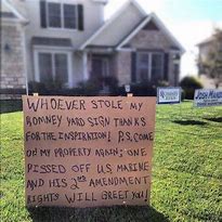 Image result for Scary Yard Signs