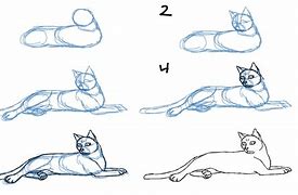 Image result for Cat Laying Down Drawing