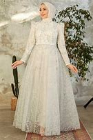 Image result for Muslimah White Wedding Dress