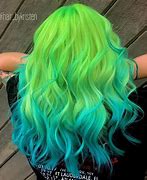 Image result for Brown and Neon Green Hair