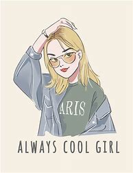 Image result for Cool Girl Cartoon