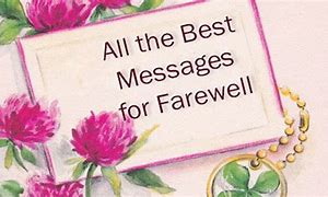 Image result for Sample Farewell Message