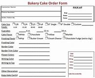 Image result for Template for Cake Orders