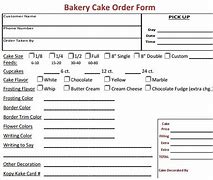 Image result for Cake Order Form Design