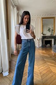 Image result for Wide Leg vs Straight Leg Jeans