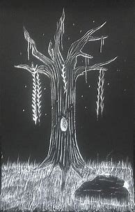 Image result for Scratchboard Tree Art