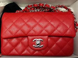 Image result for Red Leather Chanel Bag