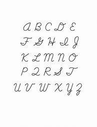 Image result for Print Cursive Font