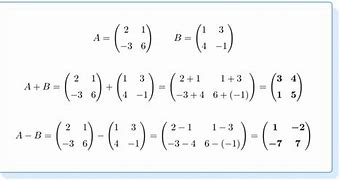 Image result for Subtracting Matrices