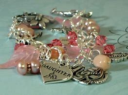 Image result for Stretch Bracelets with Personalized Charms