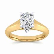 Image result for Pear-Shaped Engagement Rings with Gold Border