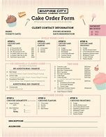 Image result for Cake Order Sheet Template