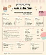 Image result for Cake Order Form Design