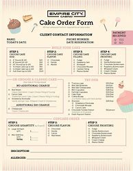 Image result for Template for Cake Orders