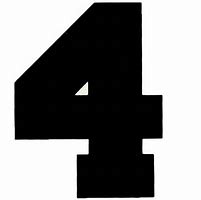 Image result for Printable Bold Number 4