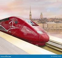 Image result for Red High Speed Train