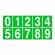 Image result for Green Number Stickers