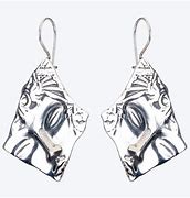 Image result for Metal Face Earrings