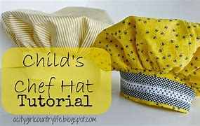 Image result for DIY Child Chef Hat Free Pattern