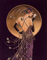 Image result for Art Deco Ladies Paintings