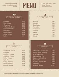 Image result for Cafe Menu Layout