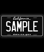 Image result for California Black License Plate