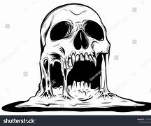 Image result for Melting Skull Art