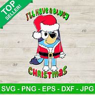 Image result for Bluey Christmas SVG