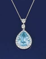 Image result for Aquamarine and Diamond Pendant Necklace