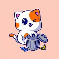 Image result for Cat in a Trash Icon