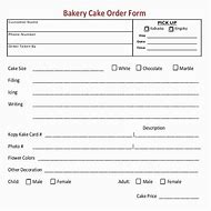 Image result for Cake Order Form Word Document