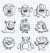 Image result for Cute Monster Line Drawing